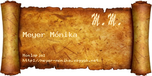Meyer Mónika névjegykártya